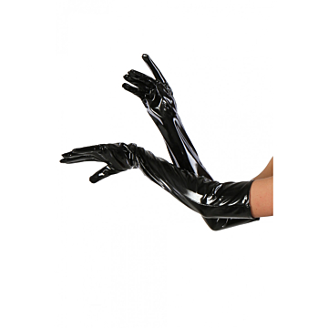 Long Black Vinyl gloves