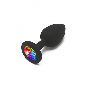 Rainbow Booty Jewel Butt Plug - Small