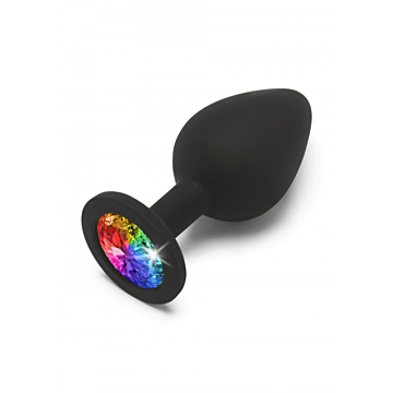 Rainbow Booty Jewel Butt Plug - Medium