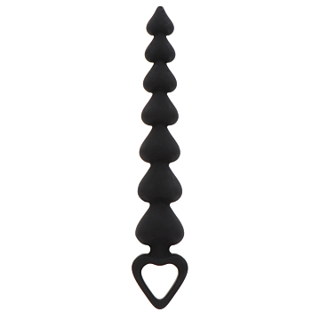 ToyJoy Heart Anal Beads Black