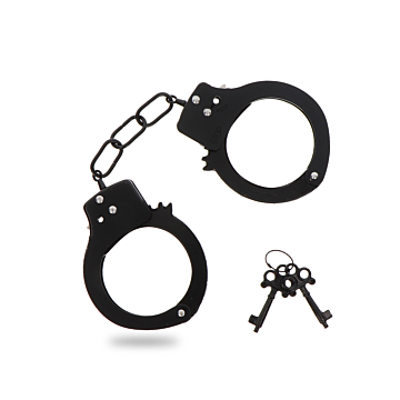 Metal Black Handcuffs - Toy Joy 