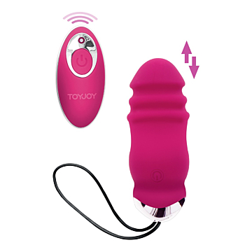 Toy Joy Sunny Side Up and Down Vibrating Remote Control Vaginal Egg - Fuchsia - Rechargeable-  Silicone