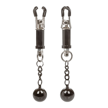 Calexotics Weighted Twist Nipple Clamps - Silver