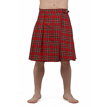 Scottish red tartan kilt