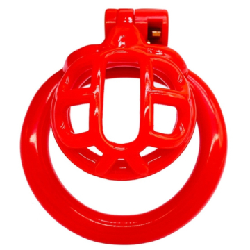 Lyfy Short Chastity Cage (4 x 3.3cm) - Penis Cage Red