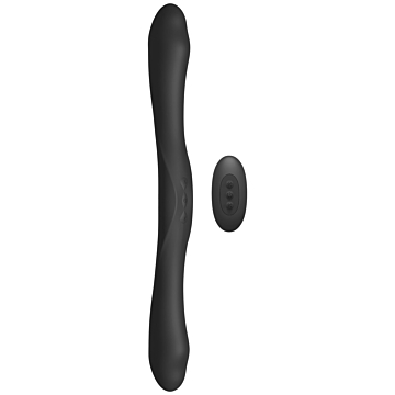 Dual-Flex Remote Controlled Silicone Vibrator - Doc Johnson - Black - Dual Vibrator