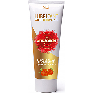 Attraction Mai Lubricant with Pheromones 75 ml - Strawberry - Flavoured Lube