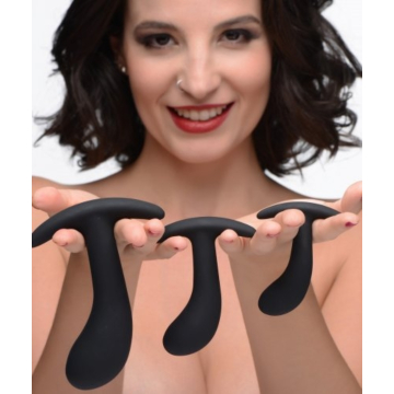 XR - Dark Delights 3 Piece Curved Anal Trainer Set - Black