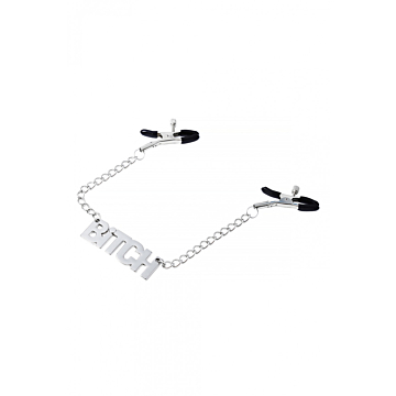 Bitch Nipple Clamps with Chain - Soiemio - BDSM Sex Toy