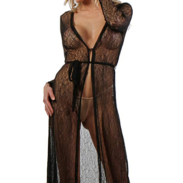 Soiemio Black See Through Robe