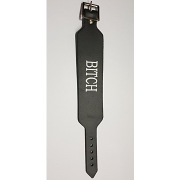 BULLET69 Leather Wristband - Black Bitch