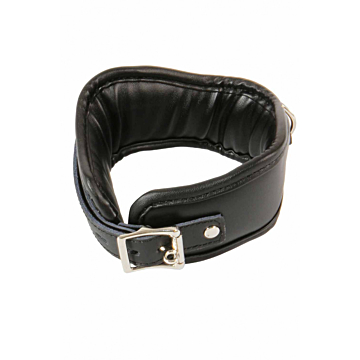 Leather Lockable Collar Black 