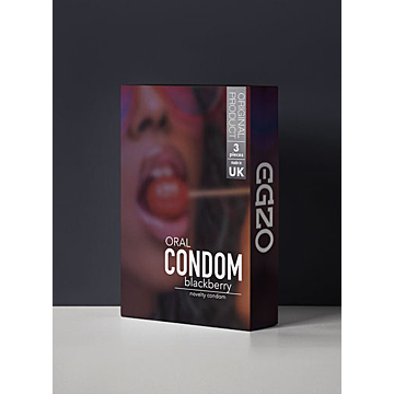 EGZO Oral condom BLACKBERRY 3pc