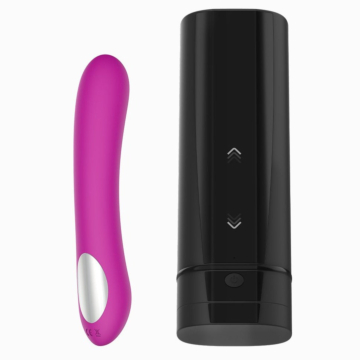 Kiiroo Onyx+ & Pearl2 Interactive Masturbator & Vibrator Kit Black / Purple