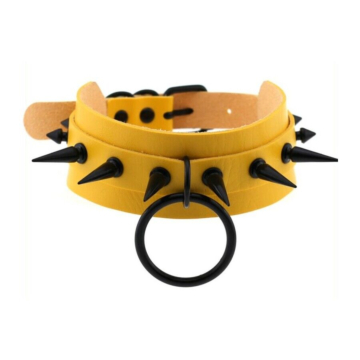 Strobo Lish Yellow Spike Collar