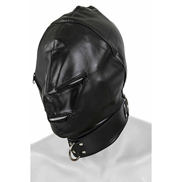 Heavy Duty Bondage Hood with Zips