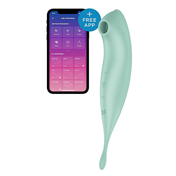 Satisfyer Twirling Pro+ Hybrid Air Pulse Vibrator Green
