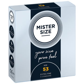 Mister Size - Pure Feel - 53 mm - 3 pack