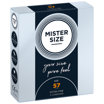 Mister Size - Pure Feel - 57 mm - 3 pack
