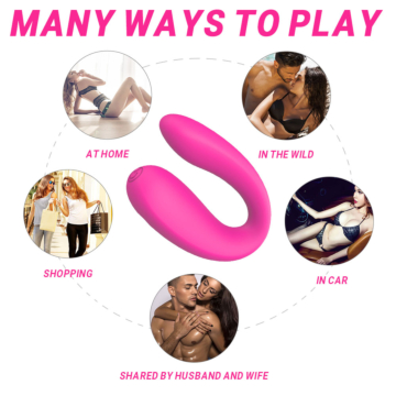 Couple Silicone Petal Vibrator Pink