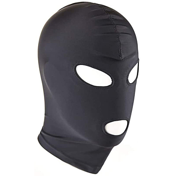 Bdsm 3-Hole Fetish Hood Black