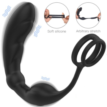 Double Penis Ring With Prostate Stimulator 9 Ways Vibration