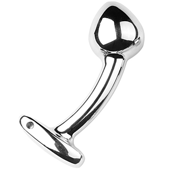 Curved Metallic Butt Plug Remi 7.4 cm