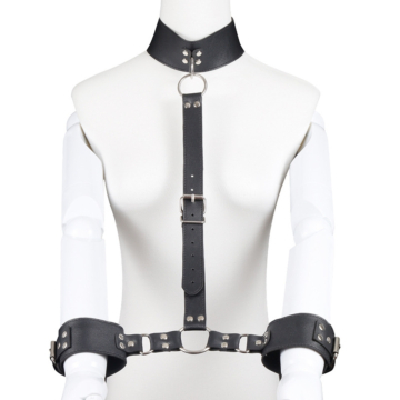 Black Adjustable Handcuff and Neck Retention System