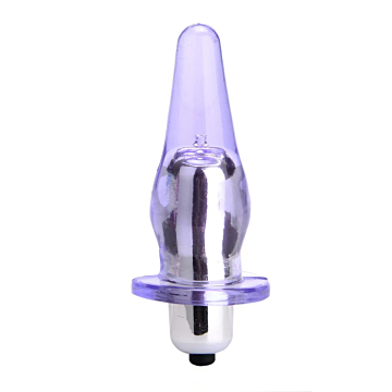 Anal Plug With Bullet Vibrator 7 cm - Purple