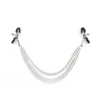 Nipple clamps with silver chains