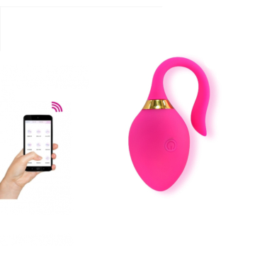 Silicone Vibrating Egg Lizzy with Bluetooth Control & Free App - Pink