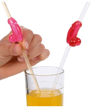 Set 4 Penis Sweet Cocktail Straws