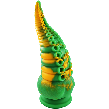 Dildo No.12 Fantasy Beasts, Premium Silicone, Green/Yellow, 22 cm