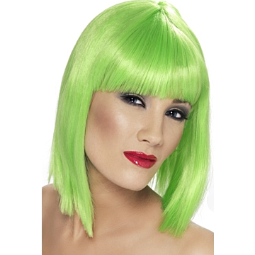 Neon Glam Wig Green