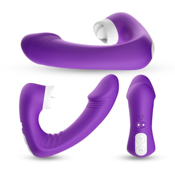 2 in 1 Luxury Vibrator Joy - Purple