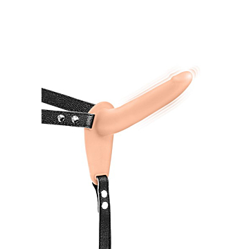 Simple Strap-On Belt with Dildo Vibrator (Skin) - Fetish Tentation - Rechargeable