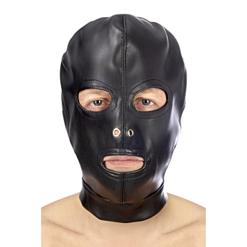 Kinksters Fetish Hood - Black Vegan Leather