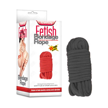 Lovetoy Fetish Rope - Black Cotton