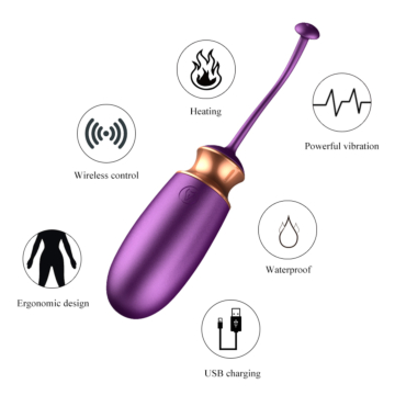 Vibrating Silicone Love EGG USB 10 Function / Heating / Voice Control