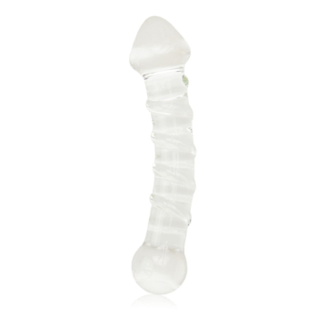 7" Glass Dildo Romance Clear