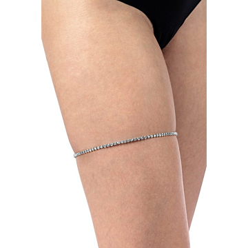 Sparkling Silver Garter by Kinksters