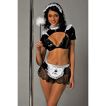 Kinksters Sexy Maid Costume - Black