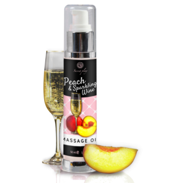 Peach & Sparkling Wine Massage Oil 50 ml - Secret Play