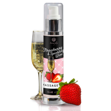 Strawberry & Sparkling Wine Massage Oil 50 ml - Secret Play