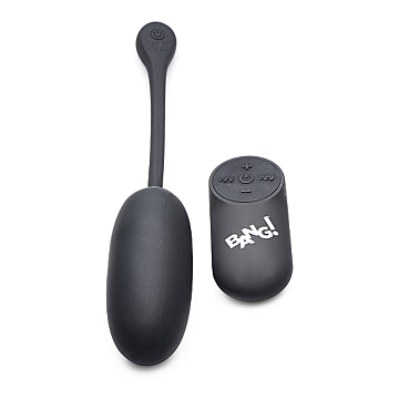 XR Brands - 28X Plush Egg & Remote Control - Black