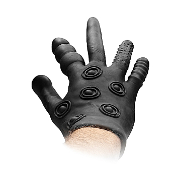 Shots Fist - Silicone Stimulation Glove - Black