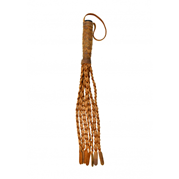 Handmade Braided 15 Tails with 6 Handle - Italian Leather