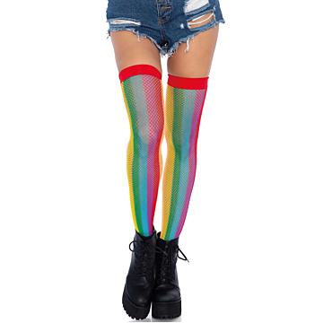 Colorful Fishnet Thigh Highs by Leg Avenue