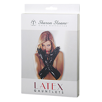 Sharon Sloane Latex Gauntlets Black Large