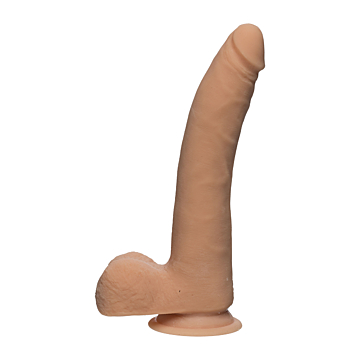 The D Dual Density Realistic Slim Dildo 22cm (Vanilla) - Doc Johnson - Balls